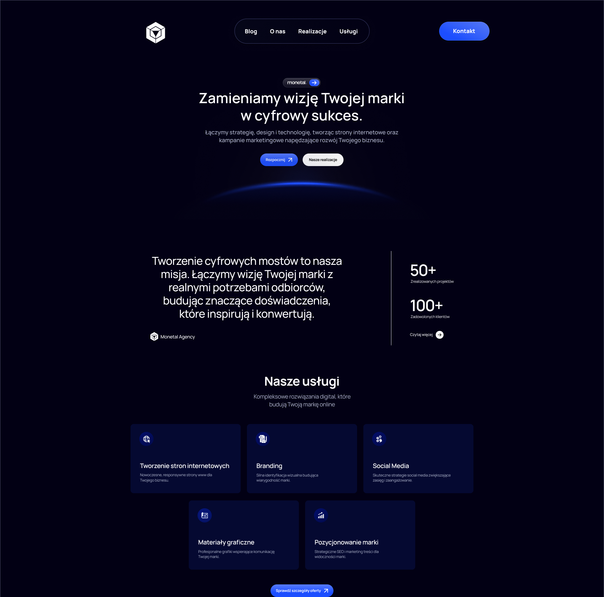 projekt strony internetowej